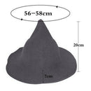 Halloween Witch Hat Modern Knitting Cap Party Outfit Accessories Dark grey