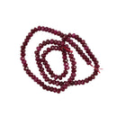 4mm Faceted Ruby Red Jade Rondelle Beads 15" Strand For Jewelry Making