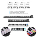 Colorful Removable Piano and Keyboard Stickers for 37 49 54 61 88 Transparent