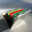 Mens Stainless Steel Pocket Credit ID Card Mini Wallet Holder Pocket Case Box OZ