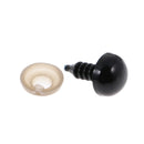 100pcs 6-12mm Solid Black Safety Eyes for Teddy Bear Soft Toys DIY Making