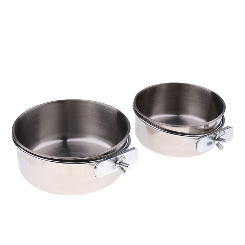 2x Classic Pet Products Classic Stainless Steel Hook-On Coop Cup M