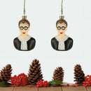 Christmas Ornament Ruth Bader Ginsburg Head Portraits Pendant Xmas Tree Decor x2