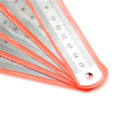 5 PCS Dual Side Marked 15cm 6 inch Stainless Steel Straight Ruler New ME