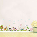 Forest Horse Rabbit Tree Cow Butterfly Wall Stickers For Kids Rooms Home De X9G1