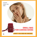 Women Nylon Messenger Bag Arm Pack Sports Mobile Phone Pouch (Wine Red)