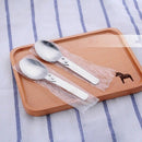 4X(Folding Small Spoon Folding Tablespoon Portable Tableware Outdoor CampinH5R5)