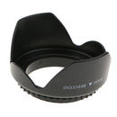 Plastic Standard Crown Petal Flower Shaped Camera Lens Hood Black- Suitable for