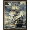 30x40cm Sailboat DIY Paint By Numbers Oil Painting Kit Canvas
