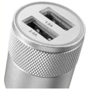 12-24V 3.1A Car LED Double USB Charger Adapter For iPhone6s 6 5s iPod SilverD7H8