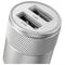 12-24V 3.1A Car LED Double USB Charger Adapter For iPhone6s 6 5s iPod SilverD7H8