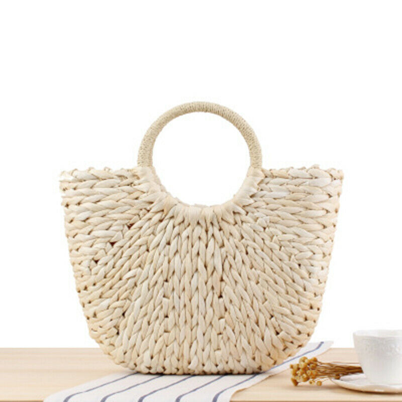 Women'S Straw Hand Bag Large Shoulder Tote Bag Bucket Summer Bags Women Tas M5S6