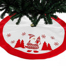 Home Decoration Christmas Pattern Embroidered Christmas Tree Skirt Gift Decor