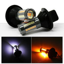 2 Pieces Led Two-Color Car Drl Turn Signal 12V 66Smd 4014 White To Yellow W