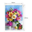 5D DIY Full Drill Diamond Painting Colored Flower Cross Stitch Mosaic Kit