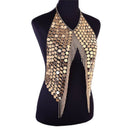 Women's Sexy Halter Backless Tank Top Bra Body Chain Necklace Tassels Party A7S5