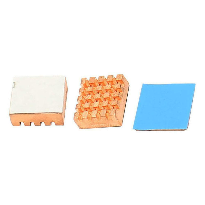 3pcs Copper Heatsinks Cooling Fin Kit for RPi 3B+/3B/2B Motherboard Chip