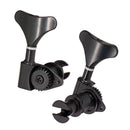 2+2 Sealed Bass Tuning Pegs Keys Machine Head Tuners for Bass, Black