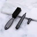 Double End Men Beard Growth Pen Sideburn Shaping Pen Shaving Brush (Black)