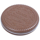1x Cute Cookie Shaped Design Mirror Makeup Comb Brown E7Y1