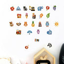 Cute 26 Letters Wall Stickers for Kids Room Baby Nursery DIY Mural Decor