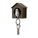 Novel Mini Sparrow Bird Nest KeyChain Key Ring Holder Hook Whistle I1B9