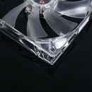 LED Light CPU Cooling Fan for Computer PC Clear Case Quad 12CM Heatsink Kit