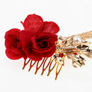 Wedding Bridal Rose Flower Barrette Hair Pins Clips Bridesmaid Side Comb