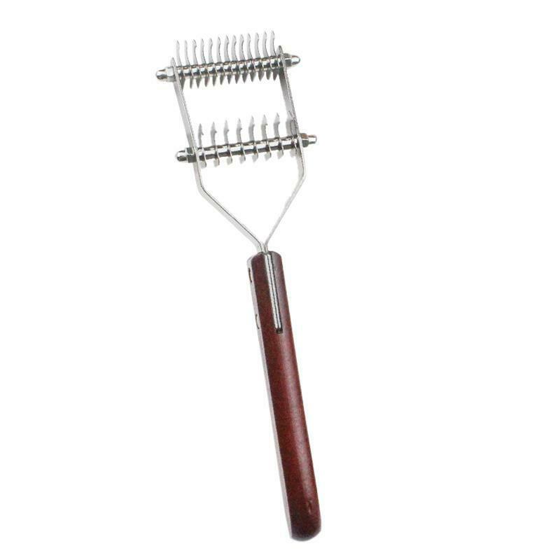 Pet Dog Cat Fur Knot Cutter Steel Remove Hair Brush Grooming Comb Rake (S) A