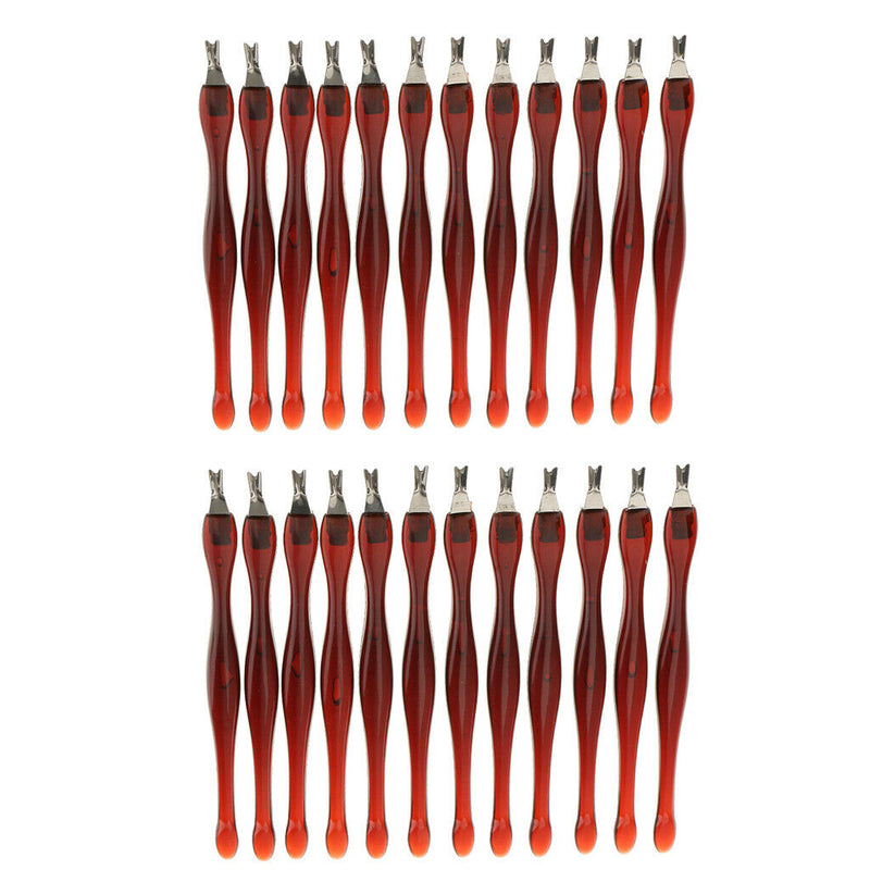 24pcs Salon Cuticle Pusher Trimmer Remover Pedicure Manicure Nail Art Tools
