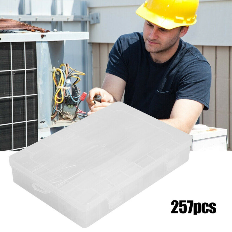 275pcs 2:1 Clear Heat Shrink Tube Electrical Wrap Wire Sleeve Tubing Set