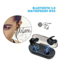 Sports Y30 Bluetooth 5.0 TWS Earphone Headset Touch Control Black for Cell Phone