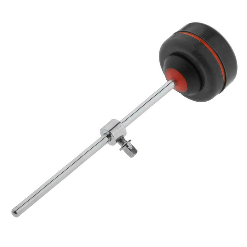 Round Shape Stainless Steel Shaft 15x5cm Silicone Bass Drum Beater Black