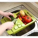 Household Chopping Cutting Board With Drawer Style for Fruit Vegetables Red