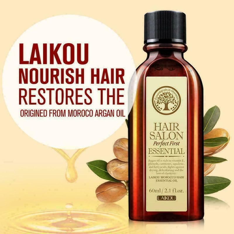 60ml Argan Oil Moisturizing Nourish Scalp Smooth Dry Hair B9J4 Treatment Re L1R3