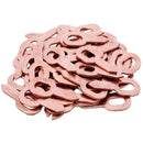 50Pcs Copper Plated Oval Dent Puller Rings Car Body Paintless Lifter Puller S5X5