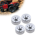 4PCS RC Crawler 1:10 White Metal Wheel Rim 1.9 Inch BEADLOCK for 1/10 Axial