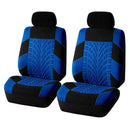 4pcs Car Seat Covers Tire Track Style Auto Styling Seat Protector (Blue)