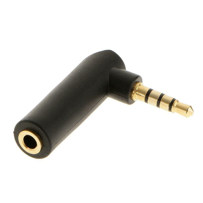 3.5mm Male to Female Jack Adapter Connector Right Angled 4pole Digital Audio