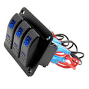 Marine Boat Rocker Switch Panel 3 Gang Waterproof ON Off Toggle Switches