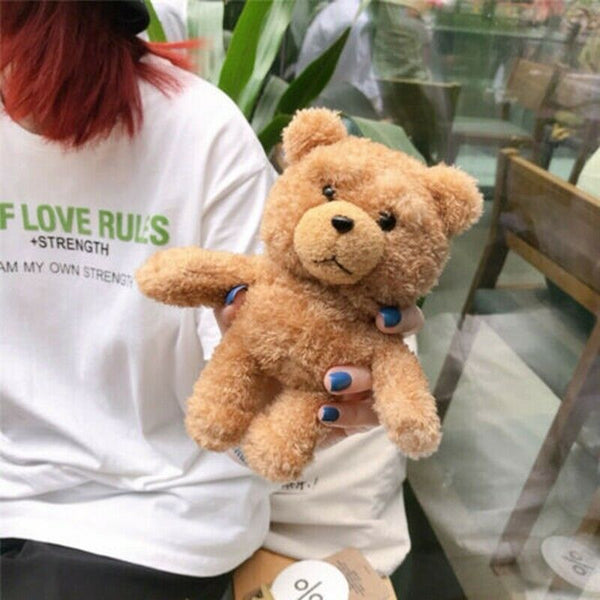 Wireless Teddy Bear Plush Earphone AirPods Case Cute Protective Cover for ApG9O9