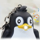 Cute Penguin Keyring Led Torch With Sound Keychain Christmas Xmas Party Fav B3X7