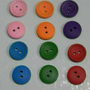 100pcs 2 Holes Round Wood Mixed Button Cloth Sewing Scrapbook DIY Crafts U8 X2X7