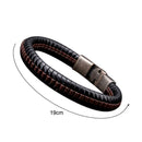 Fashion Mens Punk Leather Wrap Braided Wristband Cuff New Woven Bracelet Ba K1R5