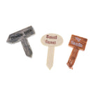 3Pcs Mini Garden Signboard Moss Terrarium Micro Landscape Home Decoration Gw