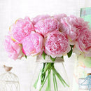 Artificial Flower Wedding Decorative Bouquet DIY Decoration Dark Pink