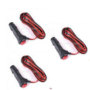 3pcs 12V- 24V Male Car  Lighter Socket Plug Connector+Switch 1.5m