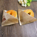 100pcs 12x12cm Sandwich Donut Bread Bag Biscuits Doughnut Paper Bags Oilpro