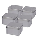 5Pcs Small Square Tin Boxes Metal Storage Case Jewellery Keys Coins Gift Box