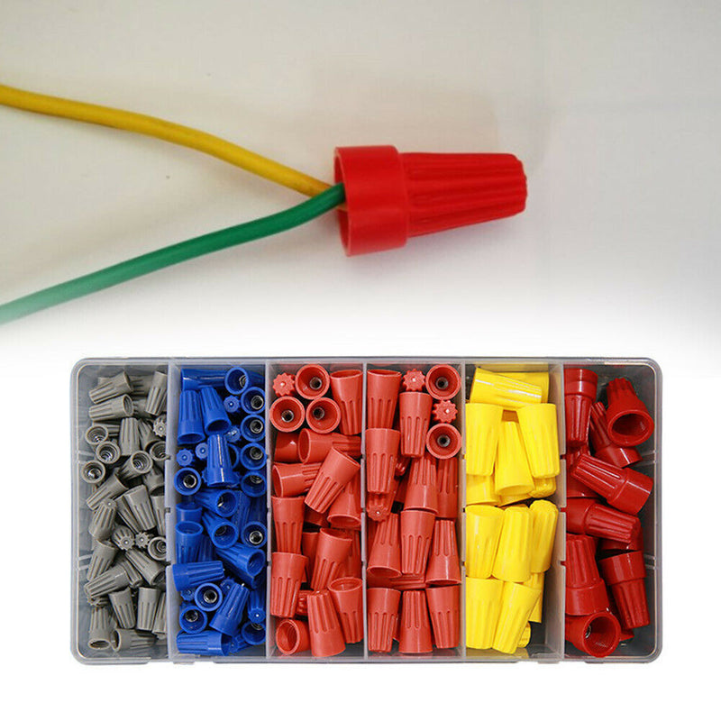 158pcs Home Electrical Wire Connector Cap Spring Inserted Twisted On